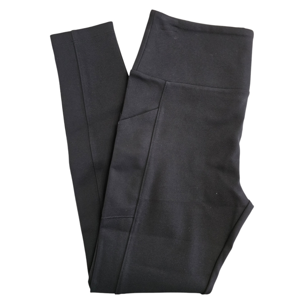 Lou & Grey Women's Sporty Ponte Side Pocket Leggings | Black | Medium